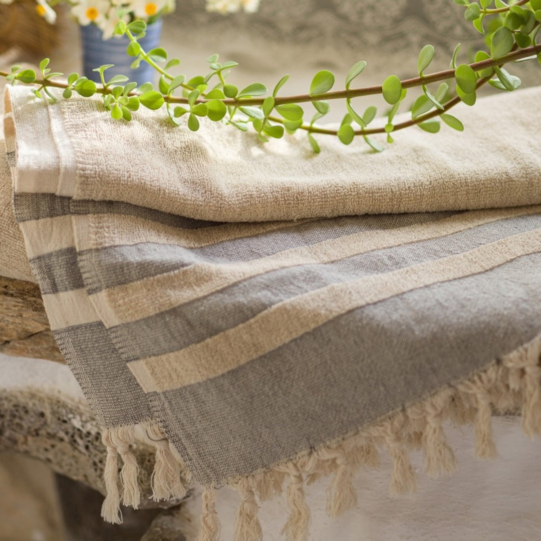 Hand loomed Linen Terry Bath Towel
