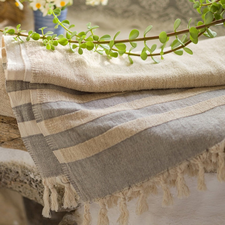 Hand loomed Linen Terry Bath Towel