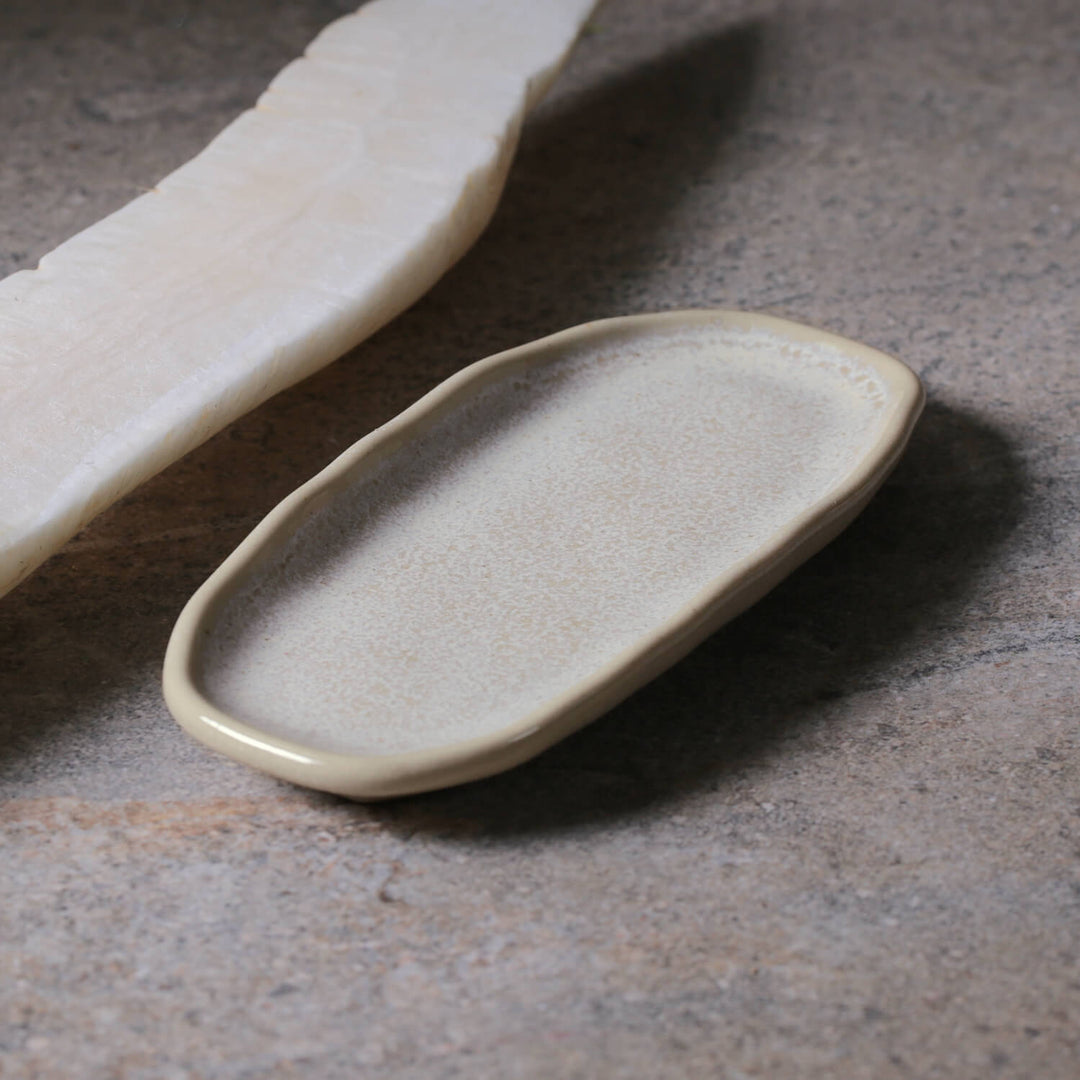 Shallow Organic Oval Platter Mini Set of 4