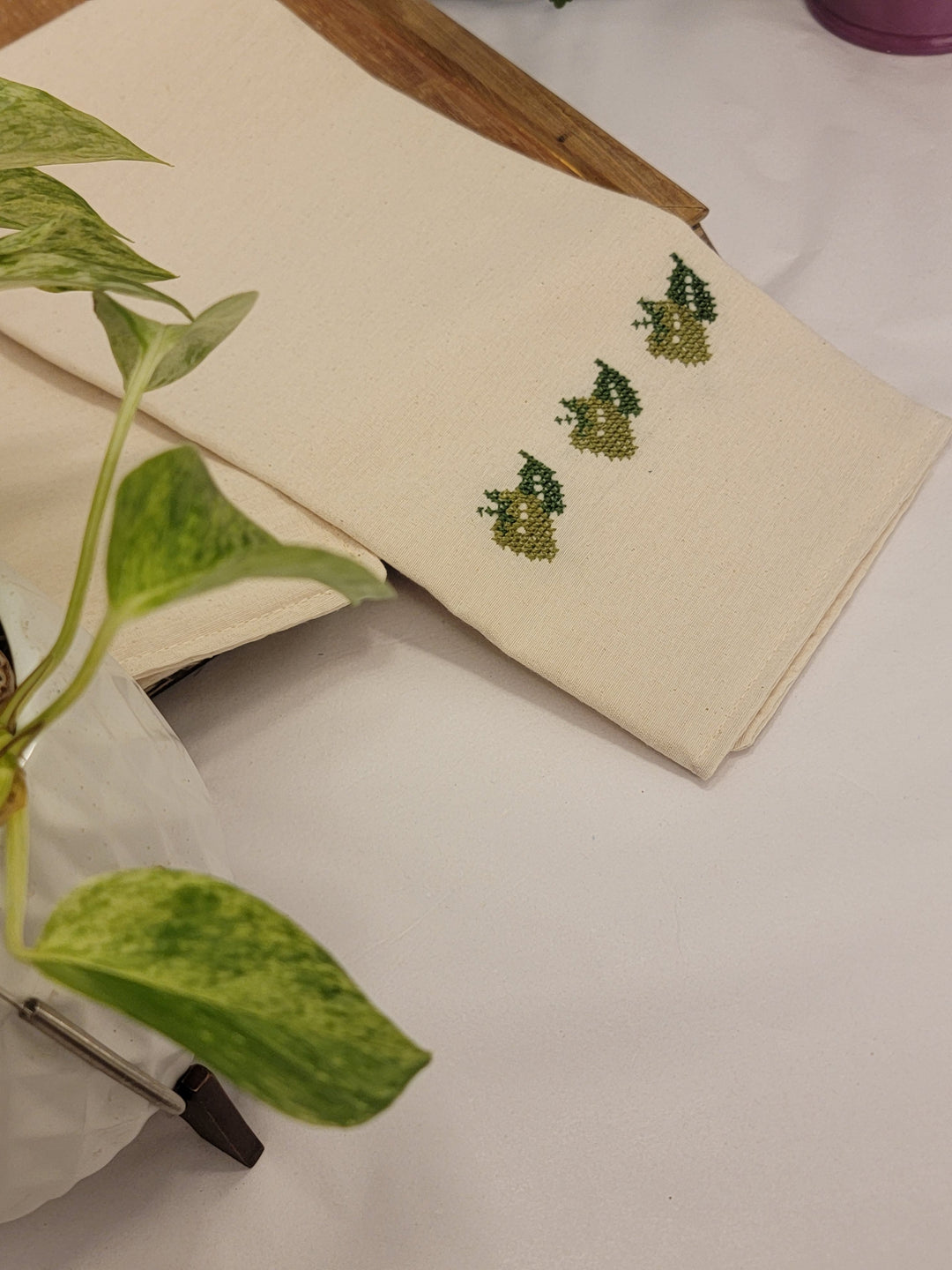 Tea Towel - Strawberry (Green)