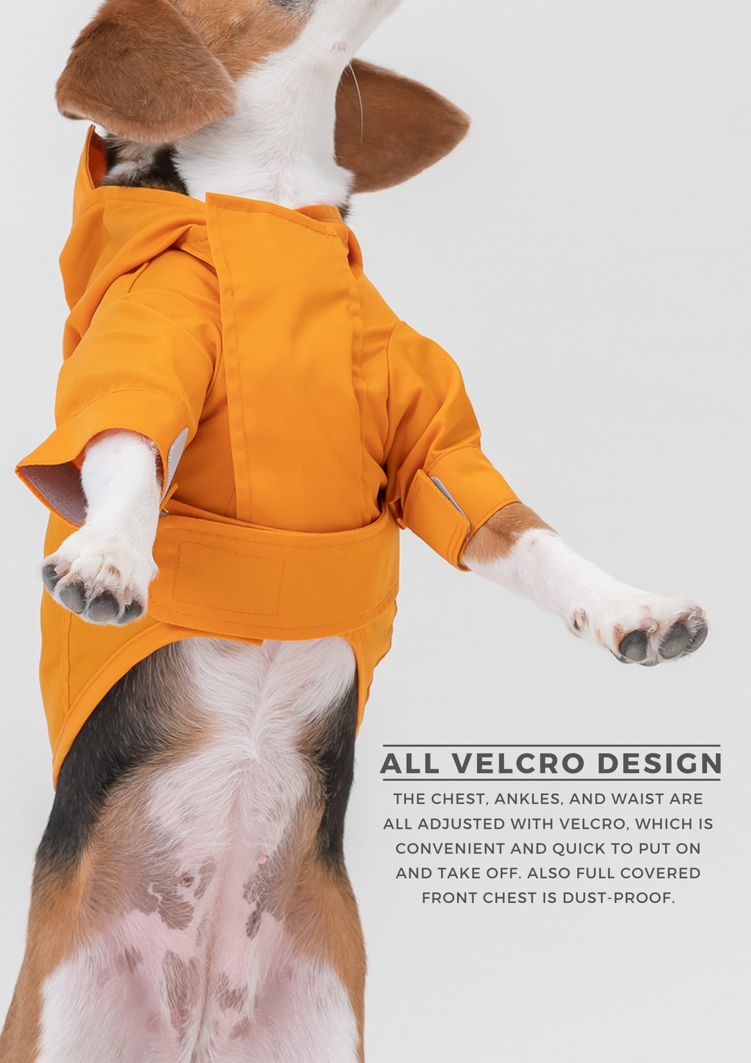 Tribeca Adjustable Velcro Raincoat - Light Blue