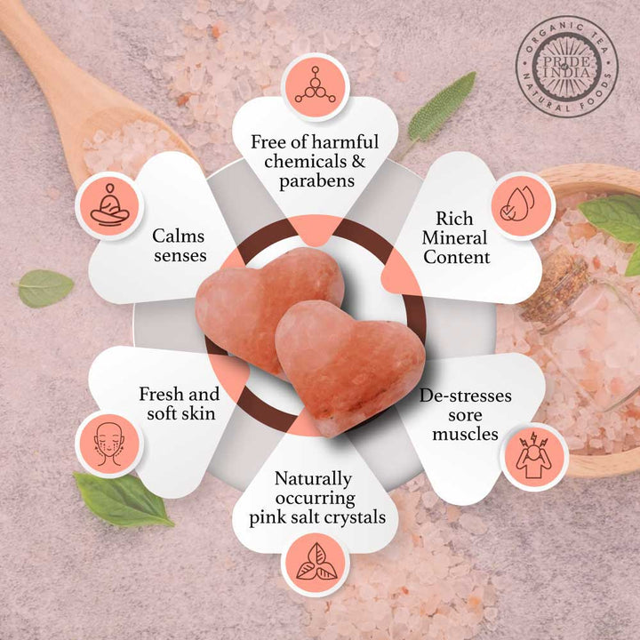 Himalayan Pink Salt Heart Shape Soap