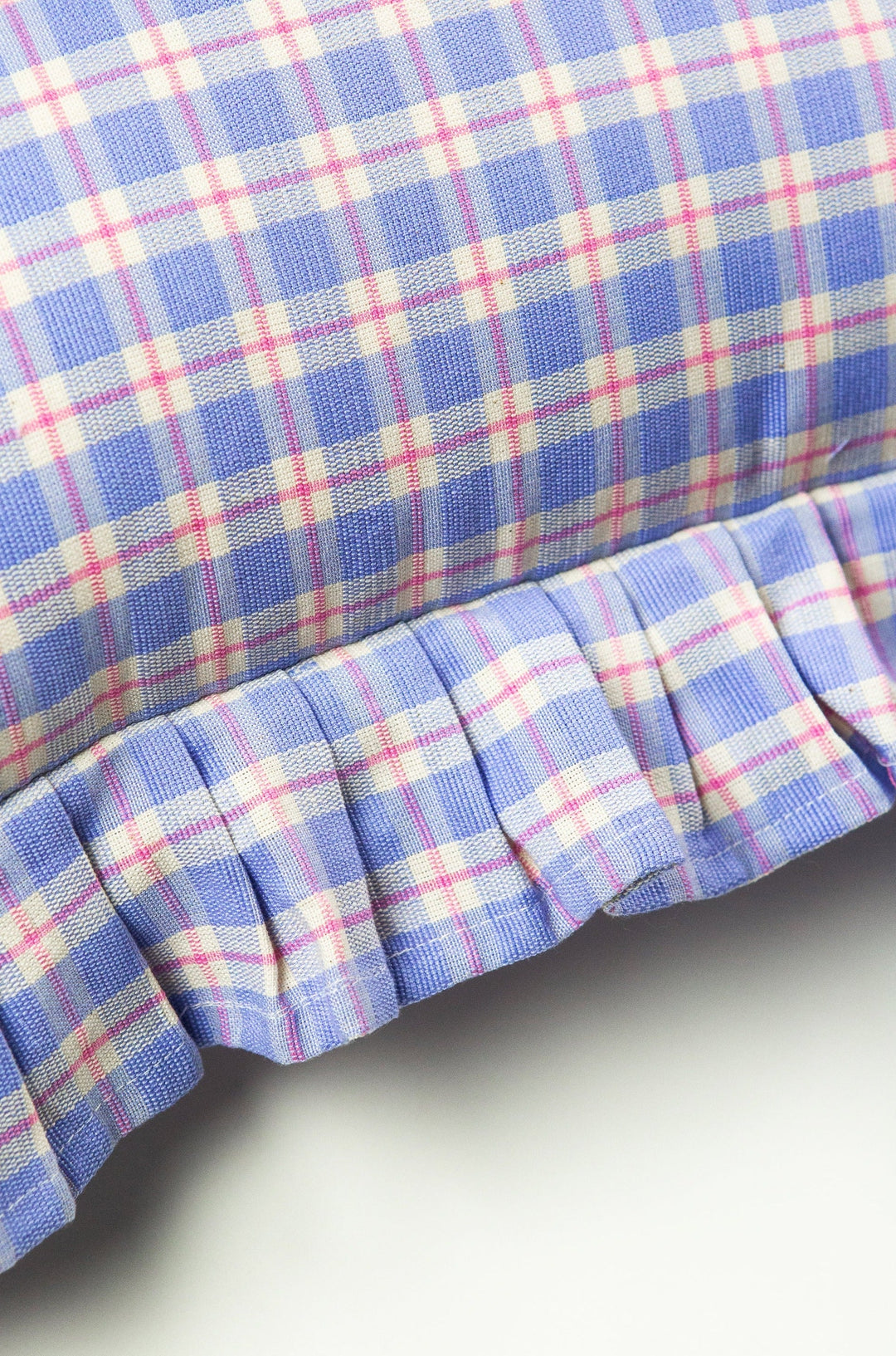 Archive NY Sofia Plaid Ruffle Pillow in Periwinkle