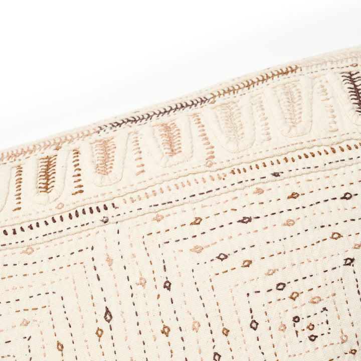 Maze Handwoven Hand Embroidered Organic Cotton Pillow