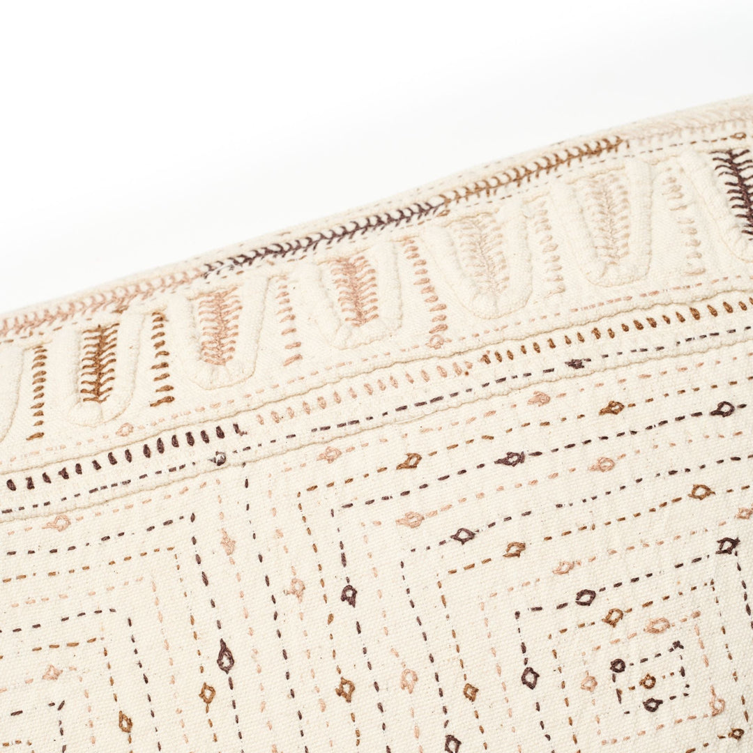 Maze Handwoven Hand Embroidered Organic Cotton Pillow