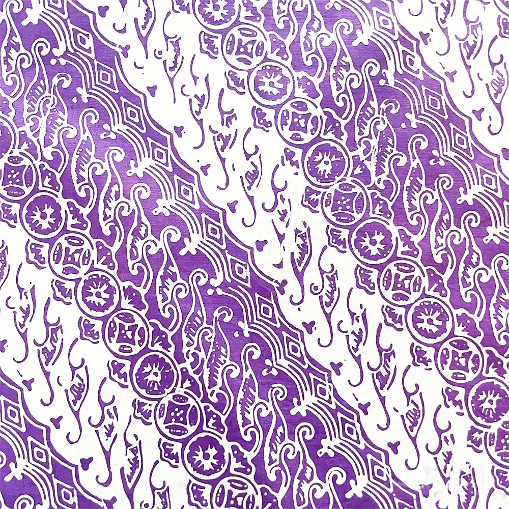 Batik Table Runner, Purple Blade, Hand Dyed, 100% Cotton