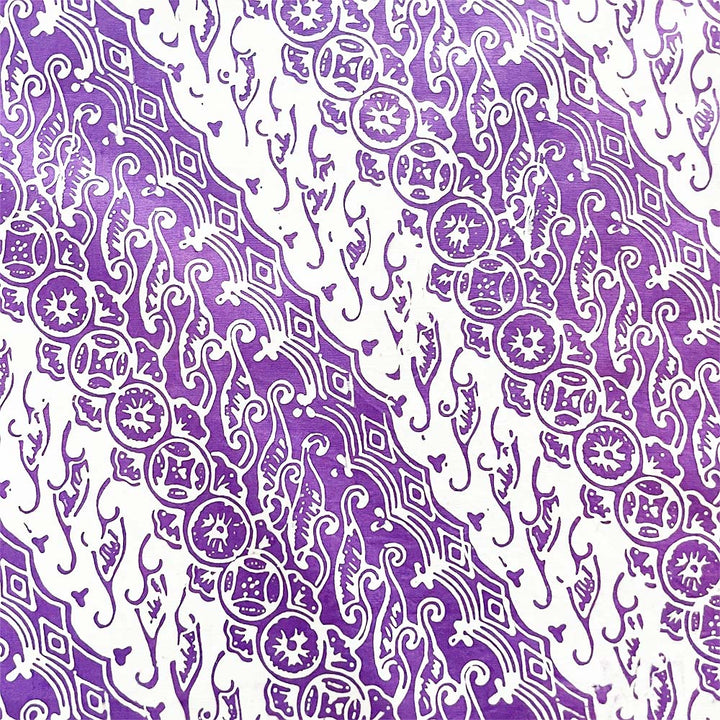 Batik Table Runner, Purple Blade, Hand Dyed, 100% Cotton