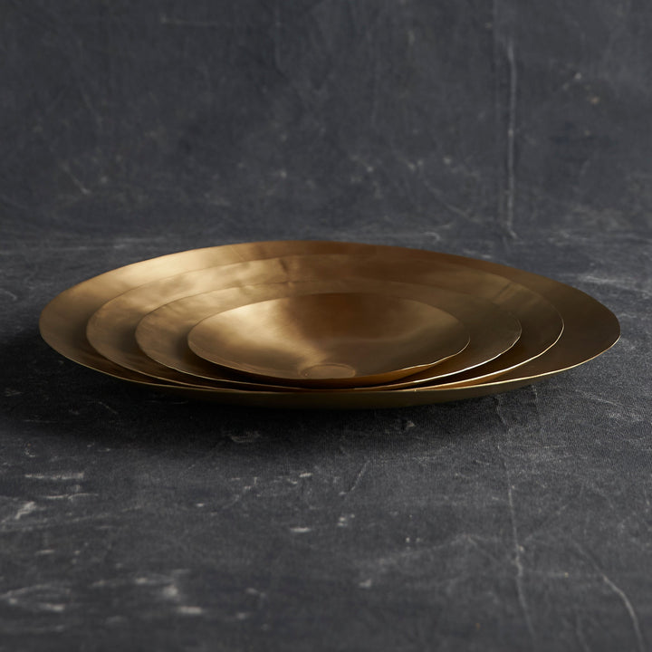 Artisan Brass Plates Assorted - Set of 4