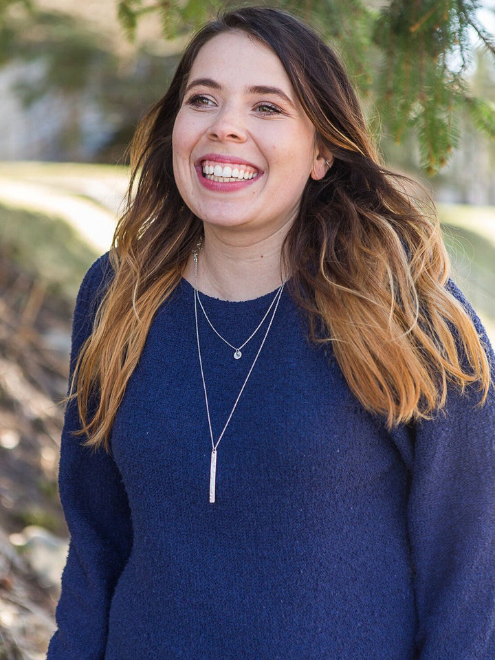 Triple Strand Multi-Way Pendant Necklace - Silver