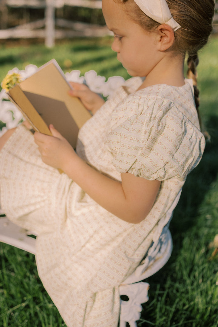 The Weekend Dress-Blush Vine Stripe