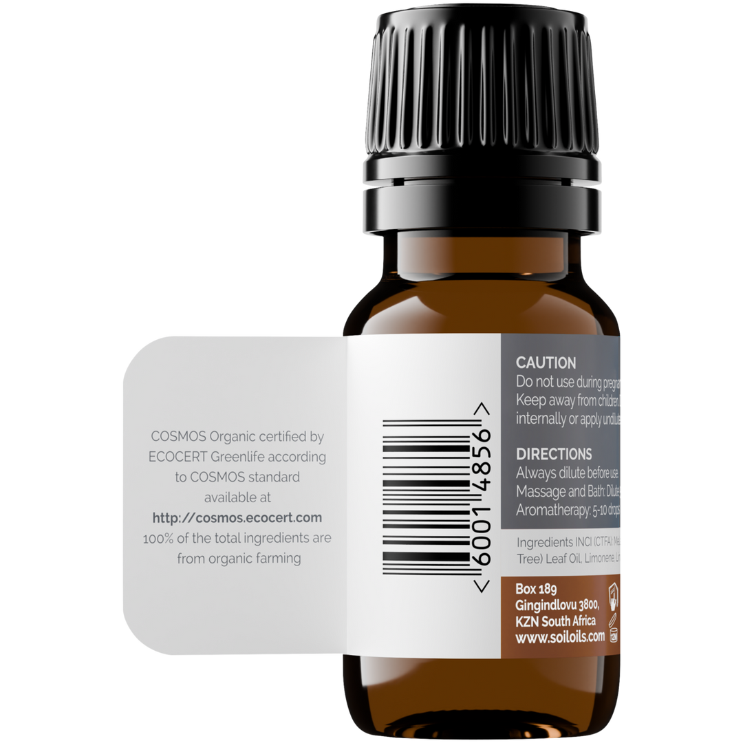Organic Tea Tree Essential Oil (Melaleuca Alternifolia) 10ml