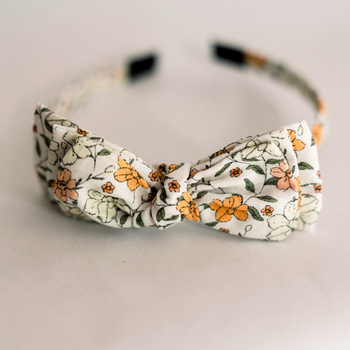 Three Little Bows Headband- Marigold Dawn