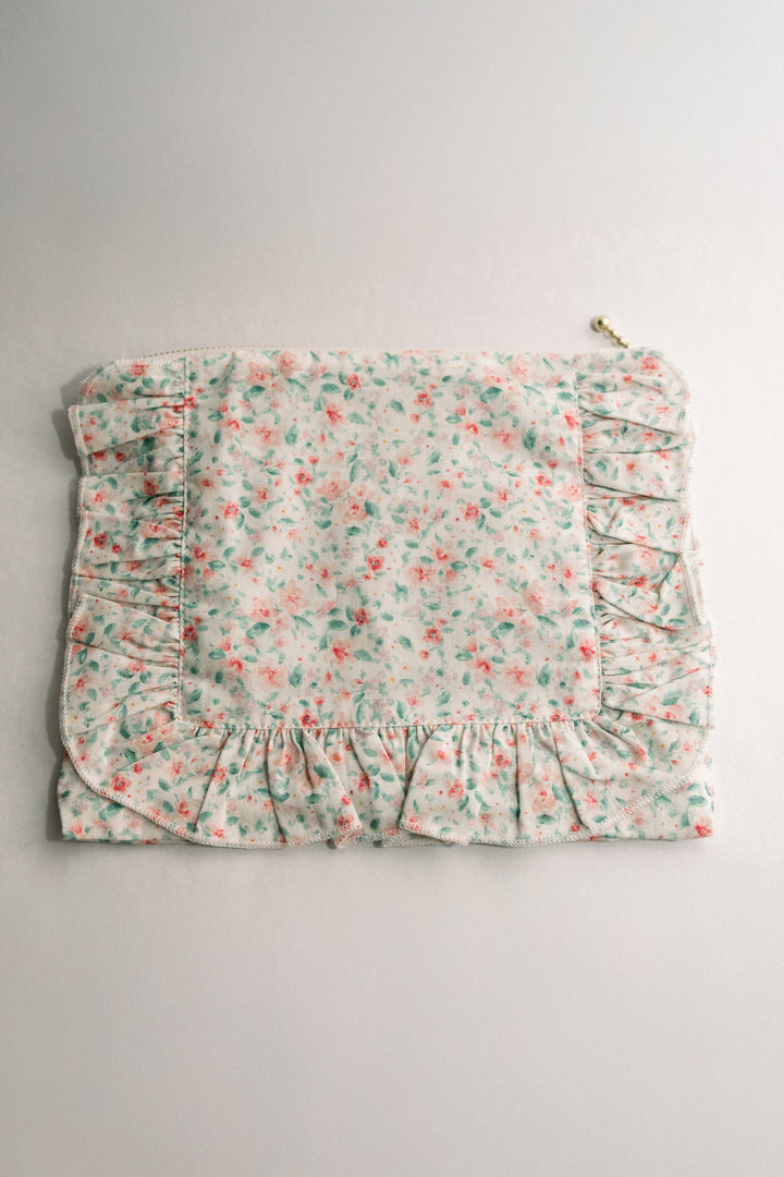 Pastel Confetti | Timeless Floral Ruffle Zipper