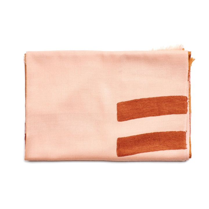 Canyon Hand Embroidered Hand Woven Merino Silk Soft Scarf