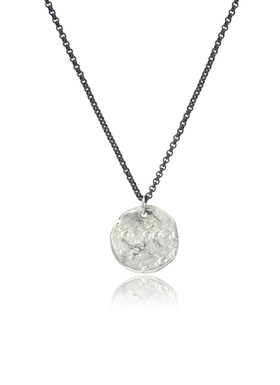 Silver Lunar Gemstone Necklace