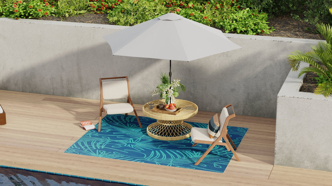 Palm Leaf Deep Turquoise