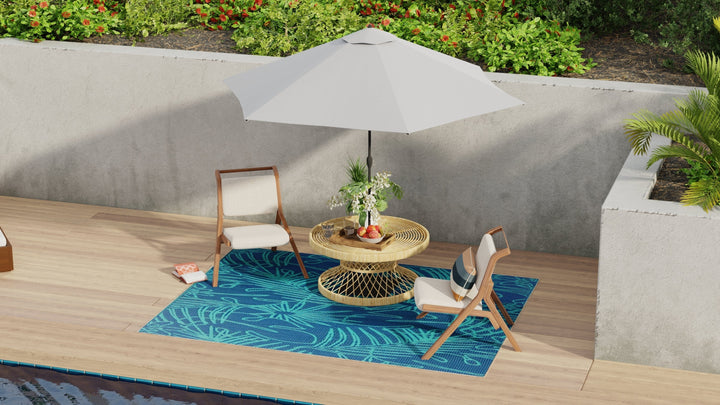 Palm Leaf Deep Turquoise