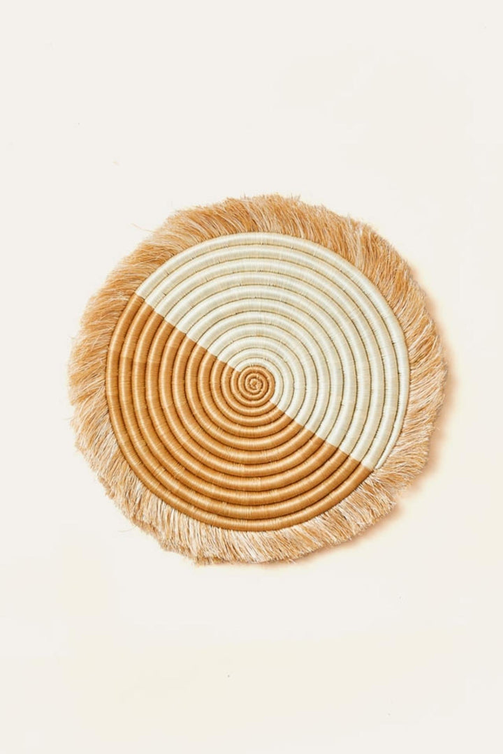 Akeza Fringe Placemat | White