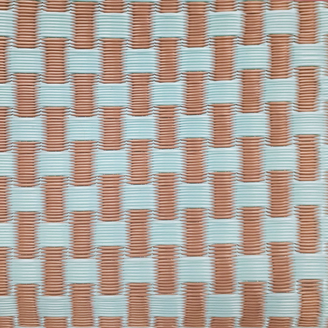 Basket Weave Sand & Aqua