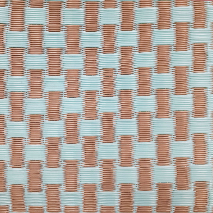 Basket Weave Sand & Aqua