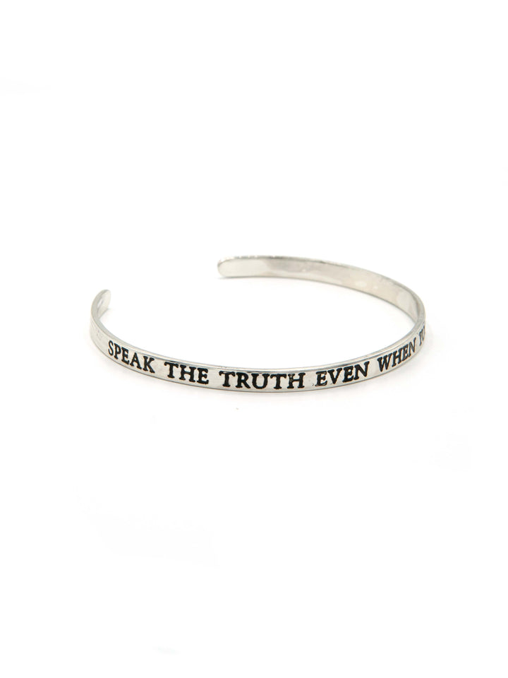 Speak The Truth Quote Cuff