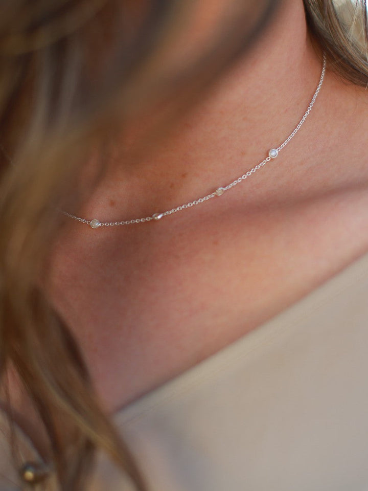 Delicate Pearl Sterling Necklace