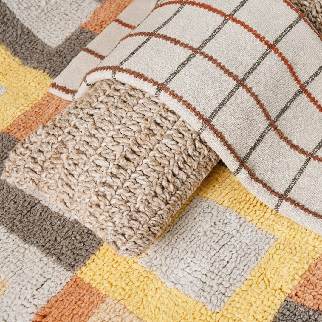 Cider Textured Neutral Brown Large Lumbar Pillow