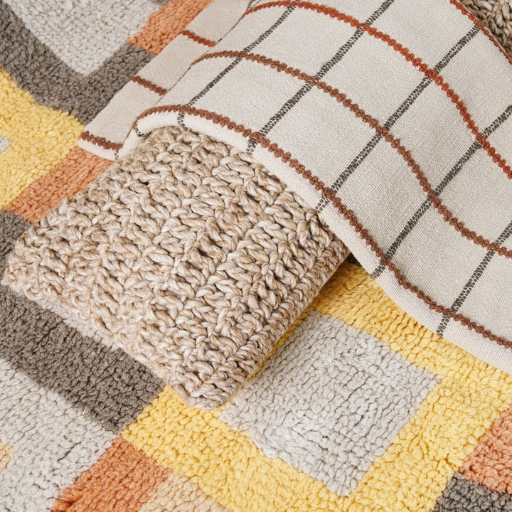 Cider Textured Neutral Brown Large Lumbar Pillow