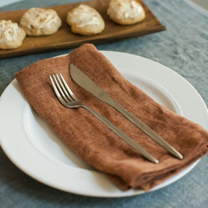 Stone Washed Linen Napkins Set of 4