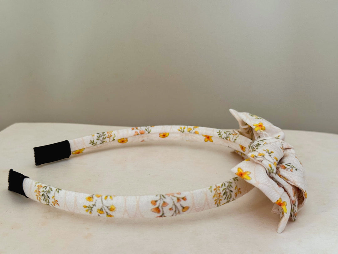Three Little Bows Headband- Sonny Blossom
