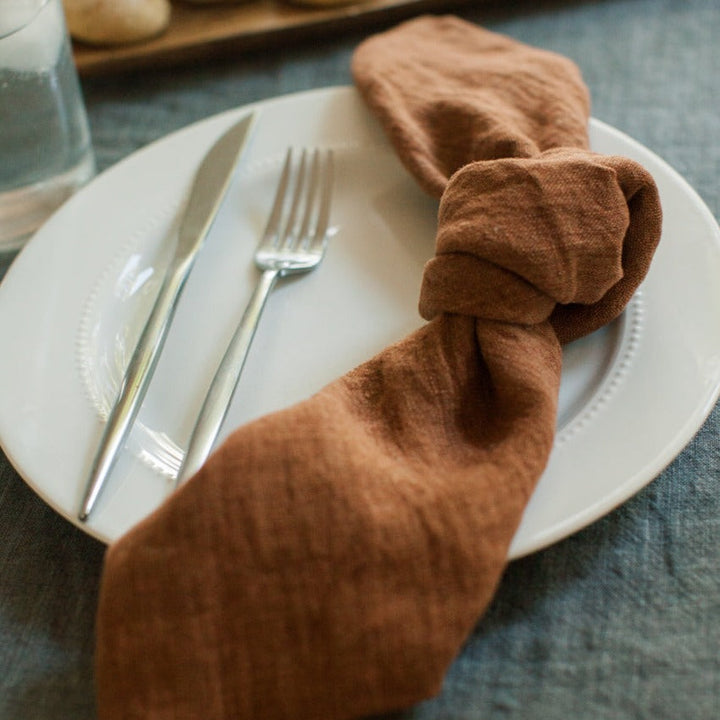 Stone Washed Linen Napkins Set of 4