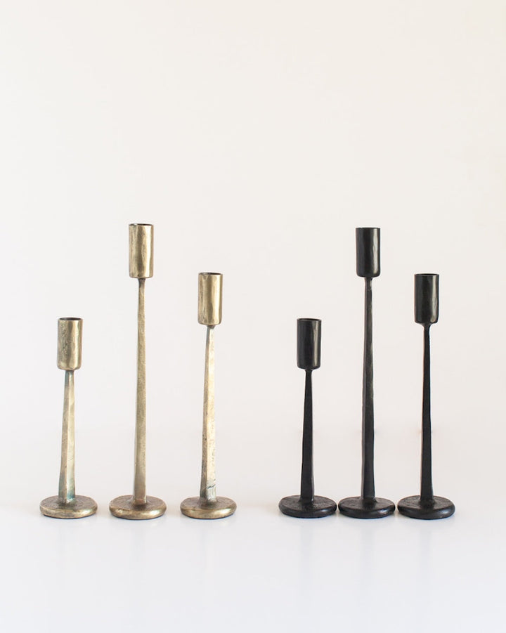 S/3 Dante Candlesticks - Black Finish