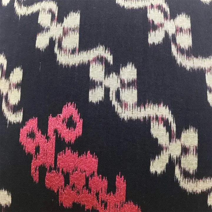 Handwoven Ikat Pillow Cover, Pink & Blue. Cover Only with No Insert. 20x20 inches, Cushion