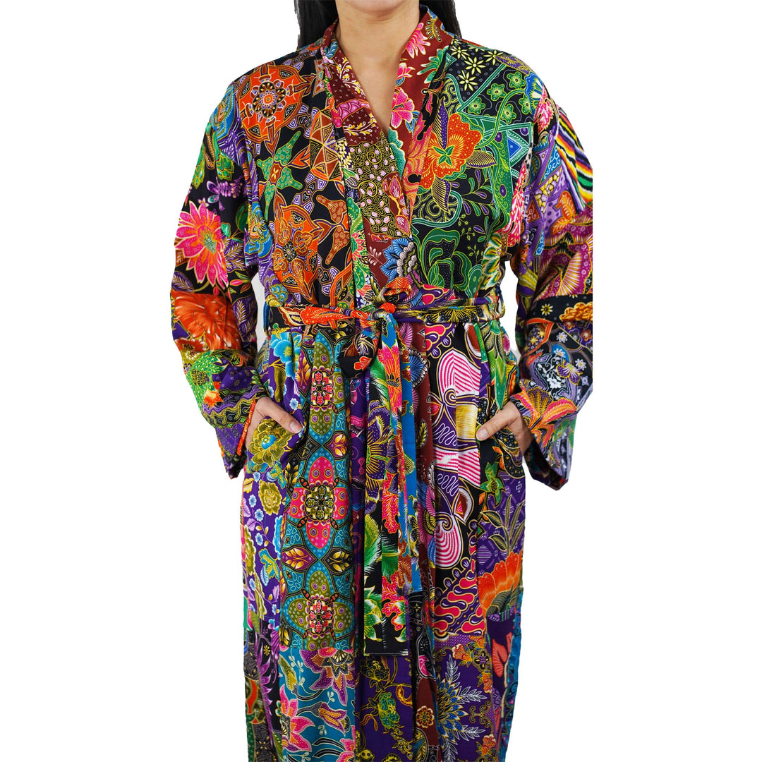Handmade Long Thick Quilted Robe/ Kimono