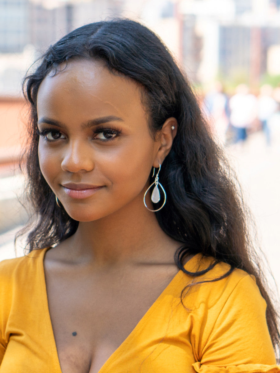 Mother of Pearl Teardrop Earrings