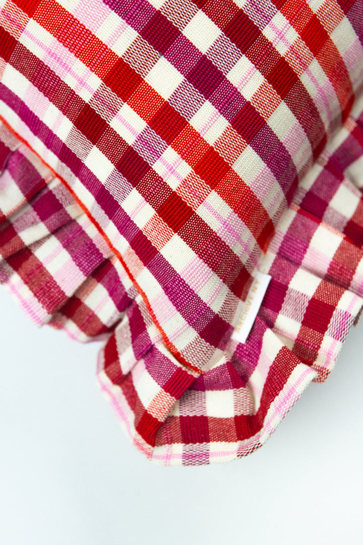 Archive NY Noel Ruffle Plaid Pillow