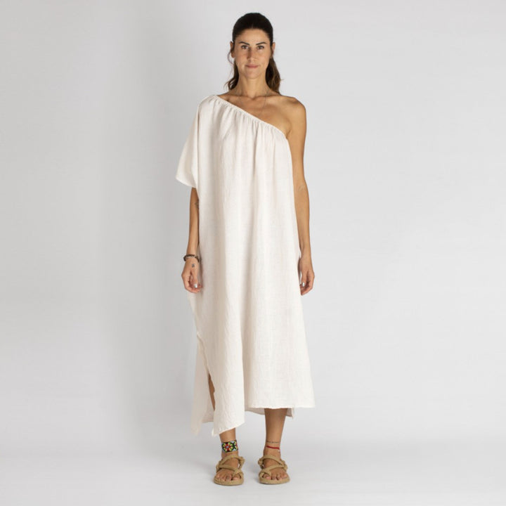 Sile One-Shoulder Dress - Off White