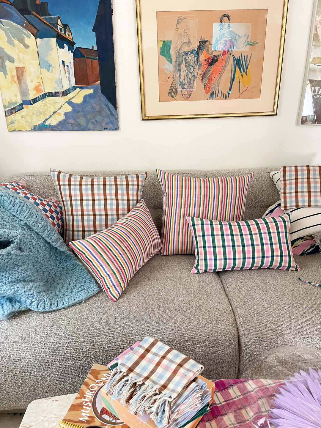 Archive NY Lola Plaid Square Pillow