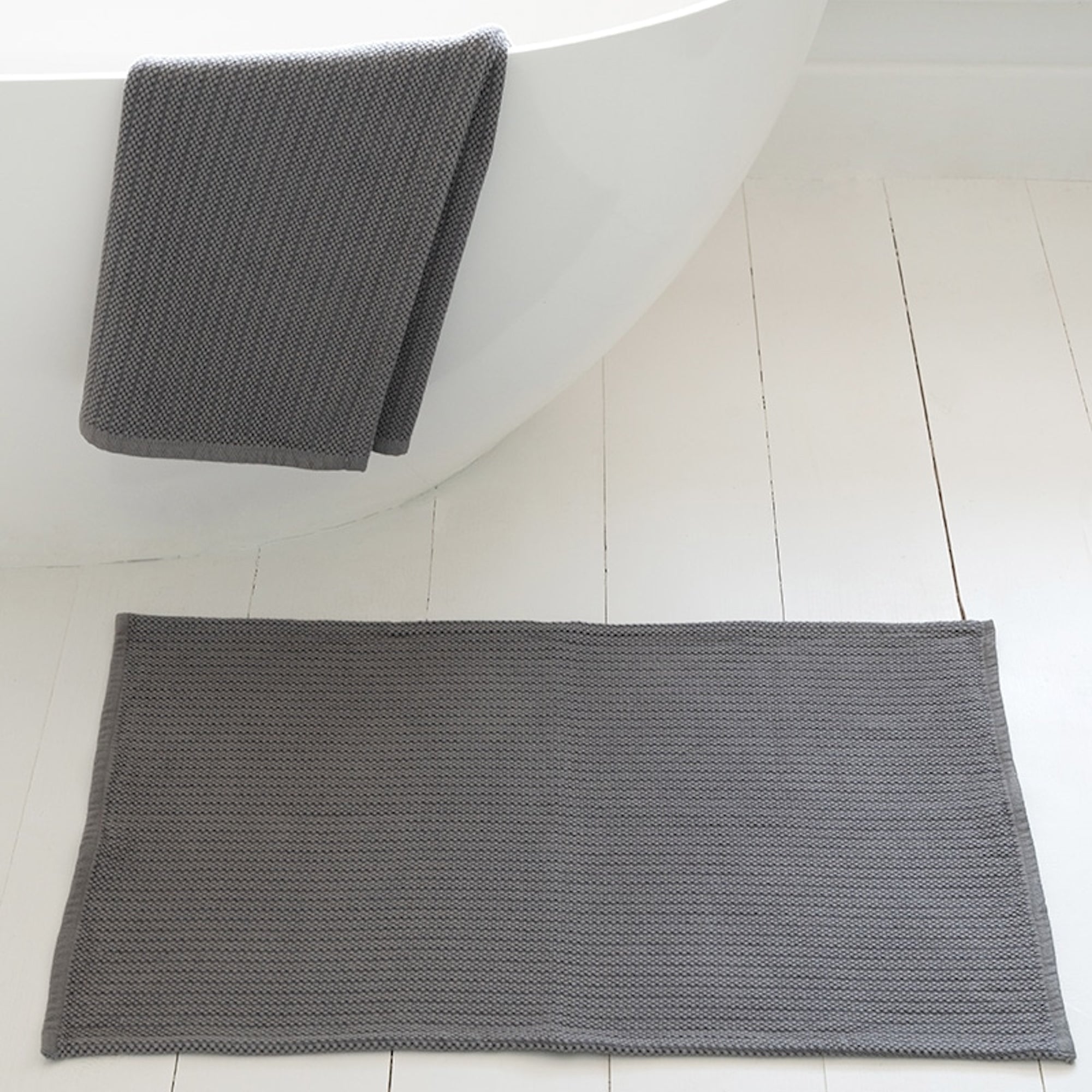 Mungo Cotton Rib Bath & Shower Mat - Thumbnail 2