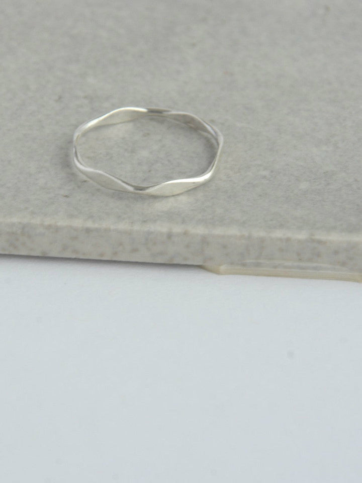 Sterling Stacking Rings - Waves