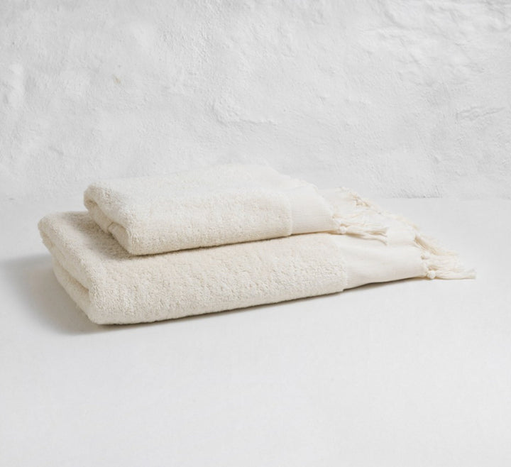 S/2 Plain Terry Hand Towel - White