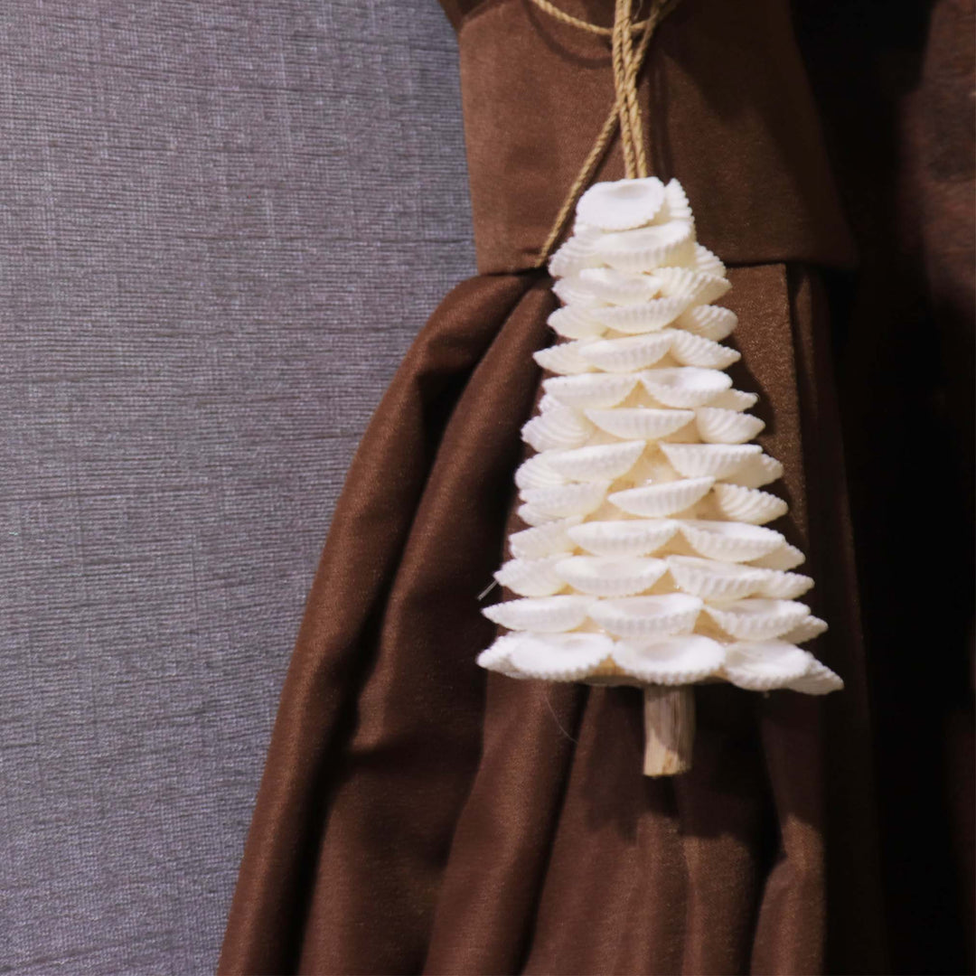 Small Size Seashell Christmas Tree Ornament | Tassel, Beach Home Decor, Boho Shell Tassel Hanging Chain, Christmasy Tree