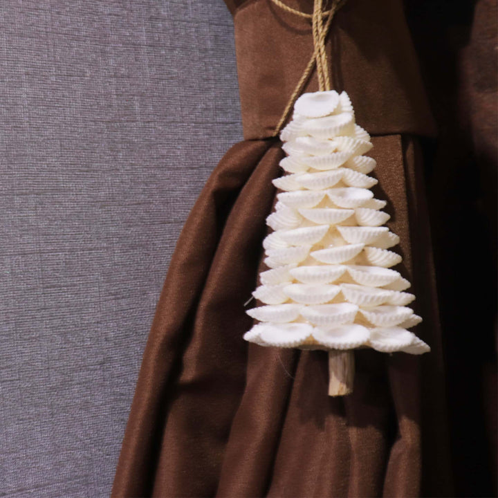 Small Size Seashell Christmas Tree Ornament | Tassel, Beach Home Decor, Boho Shell Tassel Hanging Chain, Christmasy Tree
