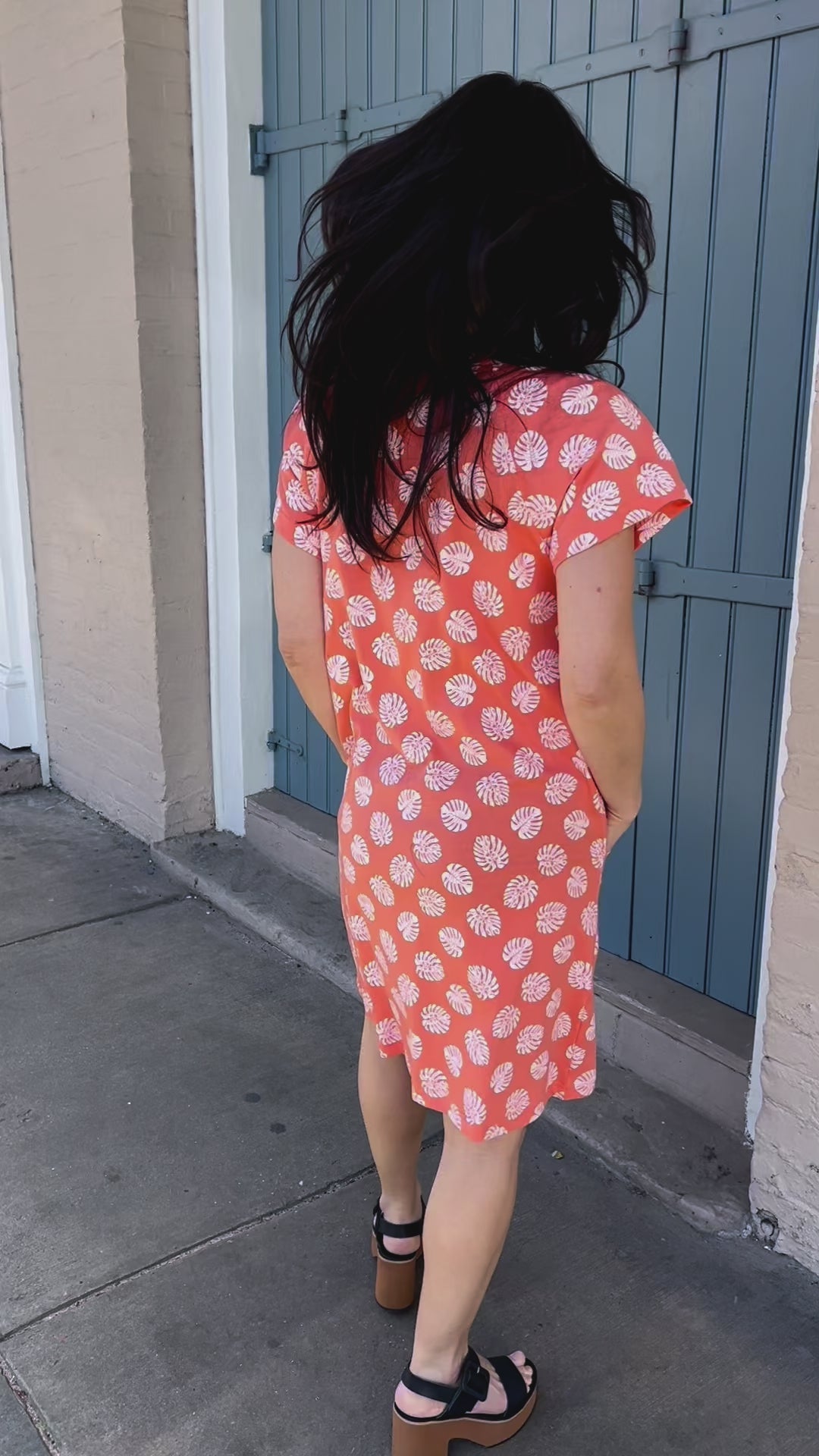 Coral Cabana Organic Dress
