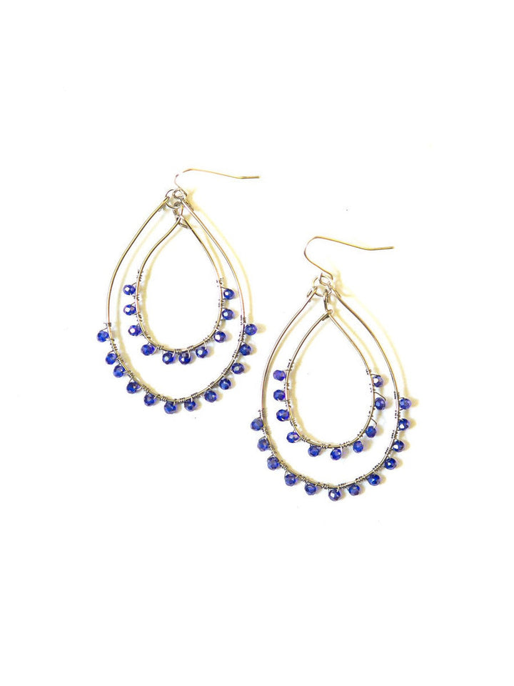 Rubi Sparkle Teardrop Earrings - Silver