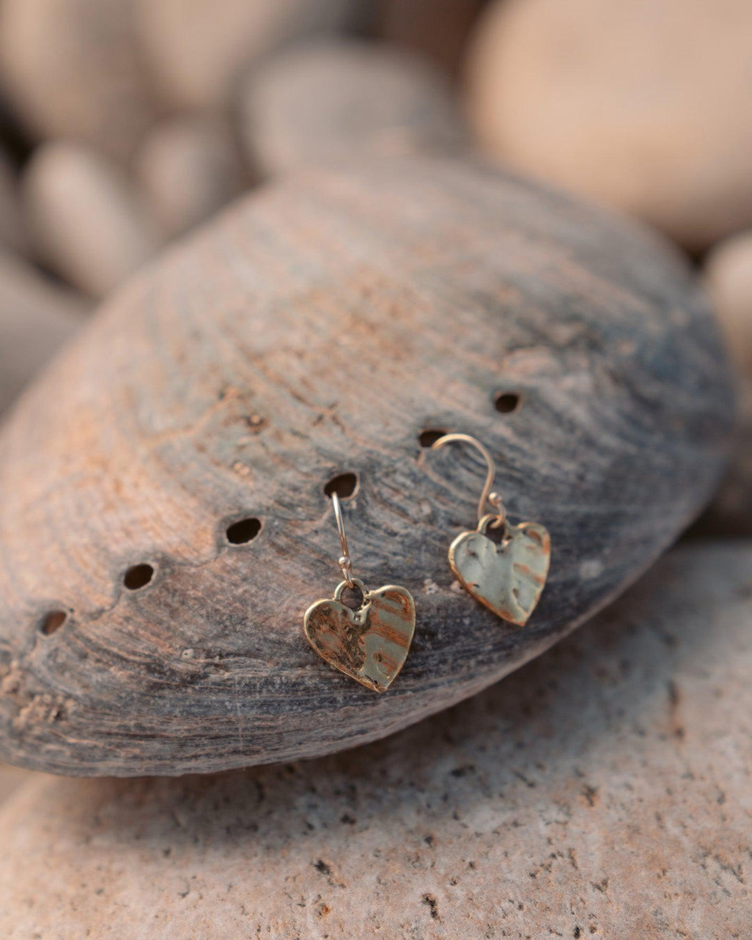 Eros Gold Heart Earrings