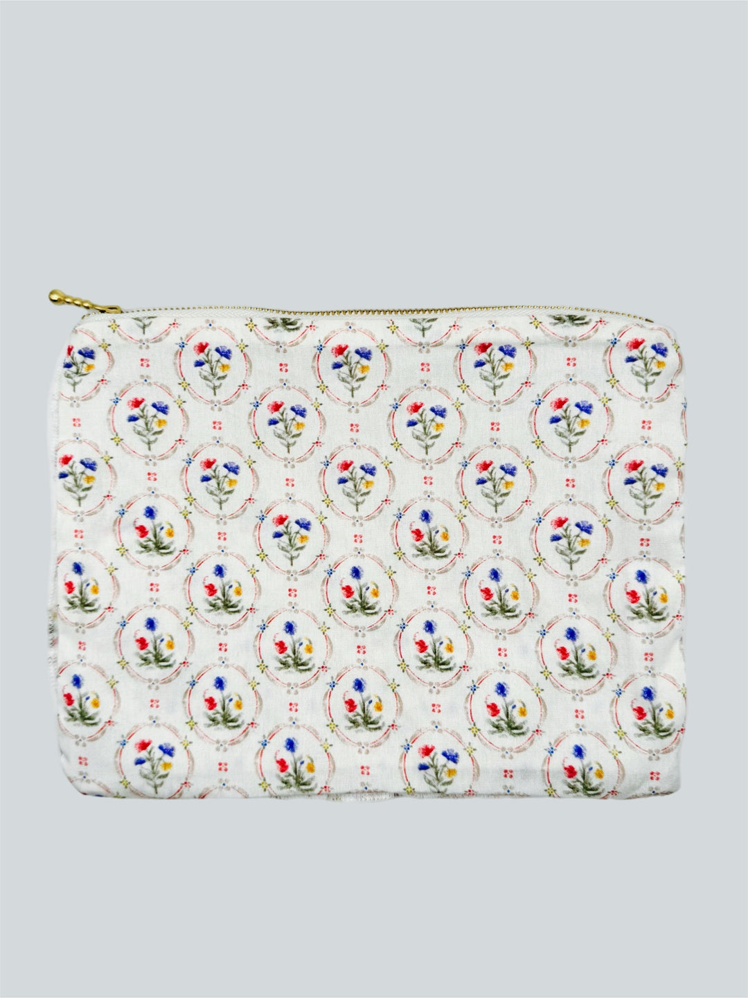 Victorian Garden |Timeless Floral Ruffle Zipper Pouch