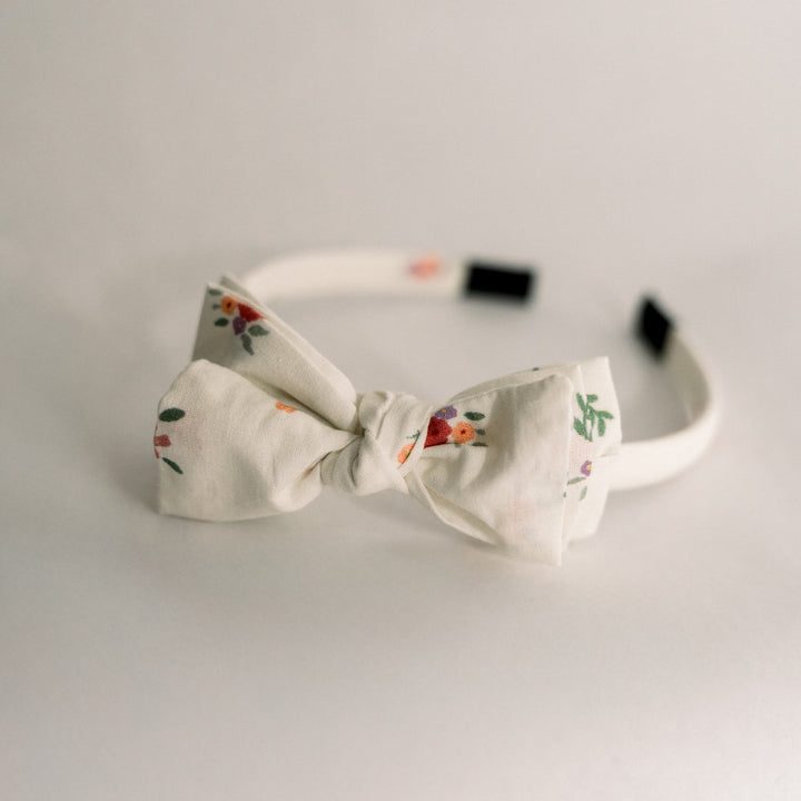 Three Little Bows Headband- Matin au Jardin
