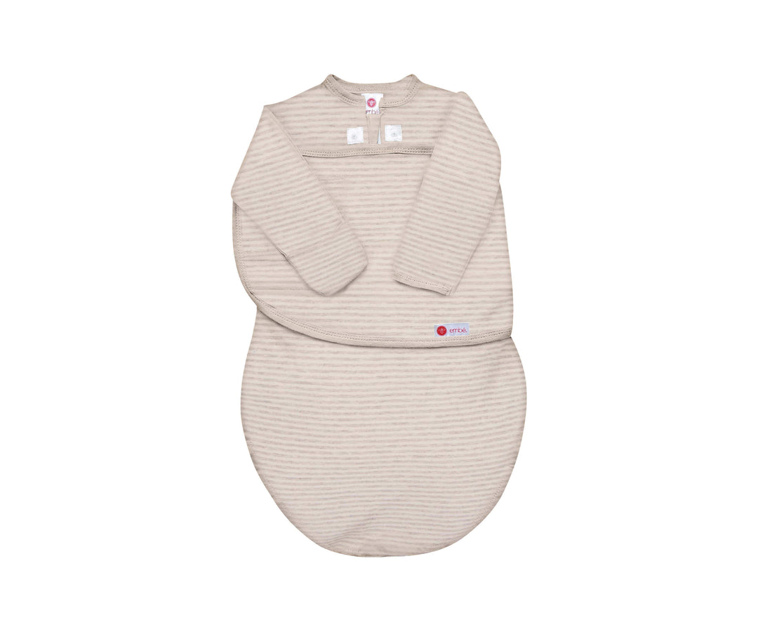 *Organic* Swaddles | Heathered Oatmeal Stripe
