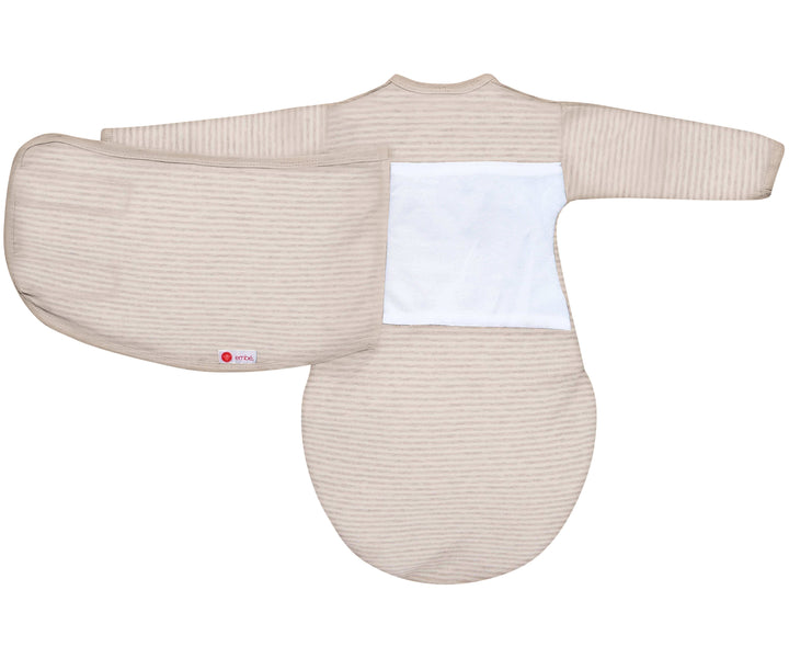 *Organic* Swaddles | Heathered Oatmeal Stripe